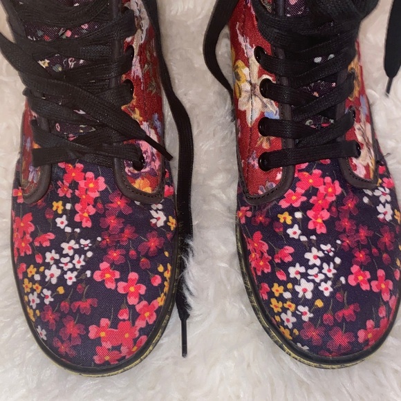 Dr Martens Shoreditch Floral Boots canvas - Picture 3 of 10